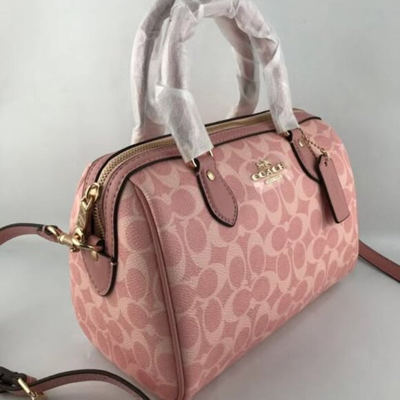 NWT Pink Coach Rowan Satchel Bag - Picture 3 of 7